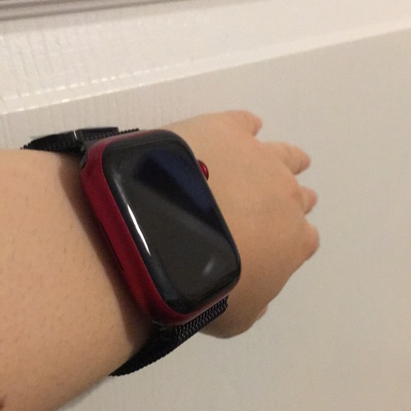 Black Steel Mesh Apple Watch Band - Picture 6 of 15